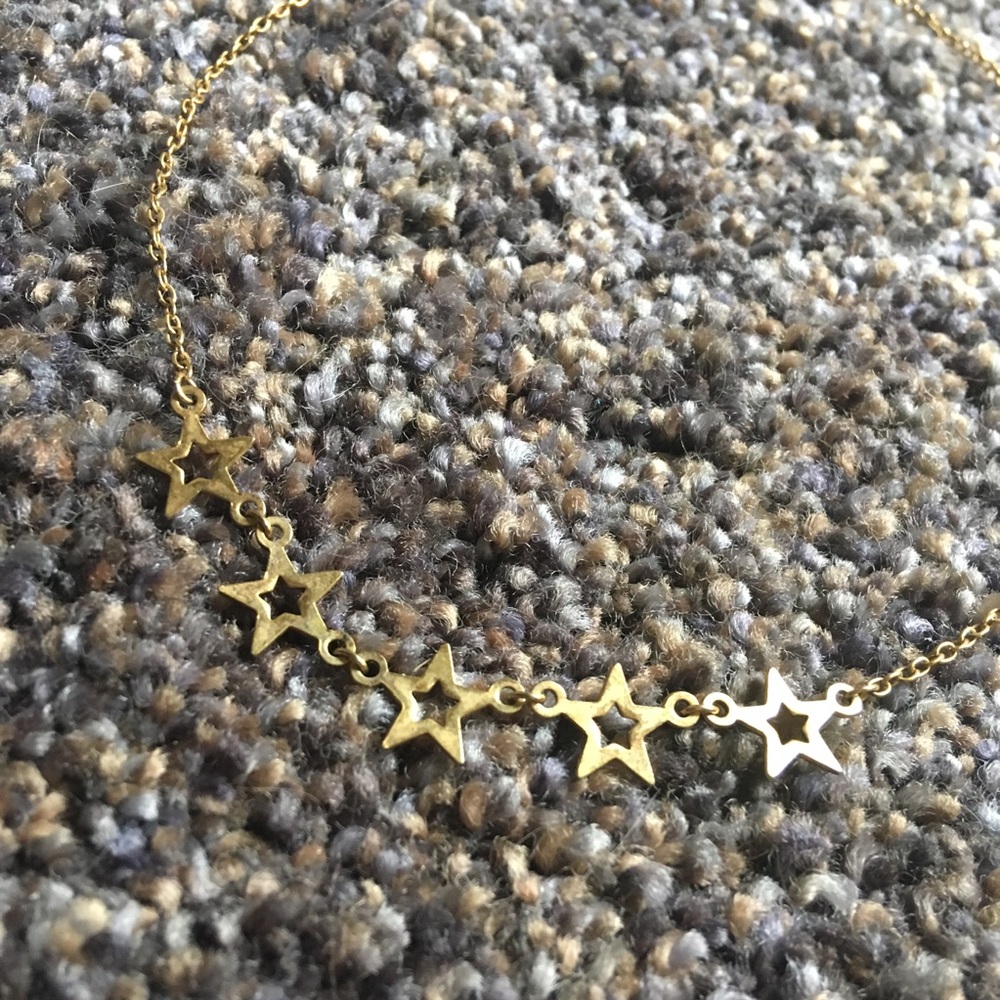 Gold 5 Star Necklace - Picture 6 of 10